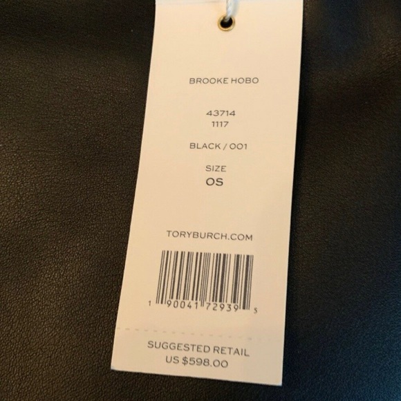 Tory Burch Brooke Large Leather Hobo - Black - Picture 8 of 8